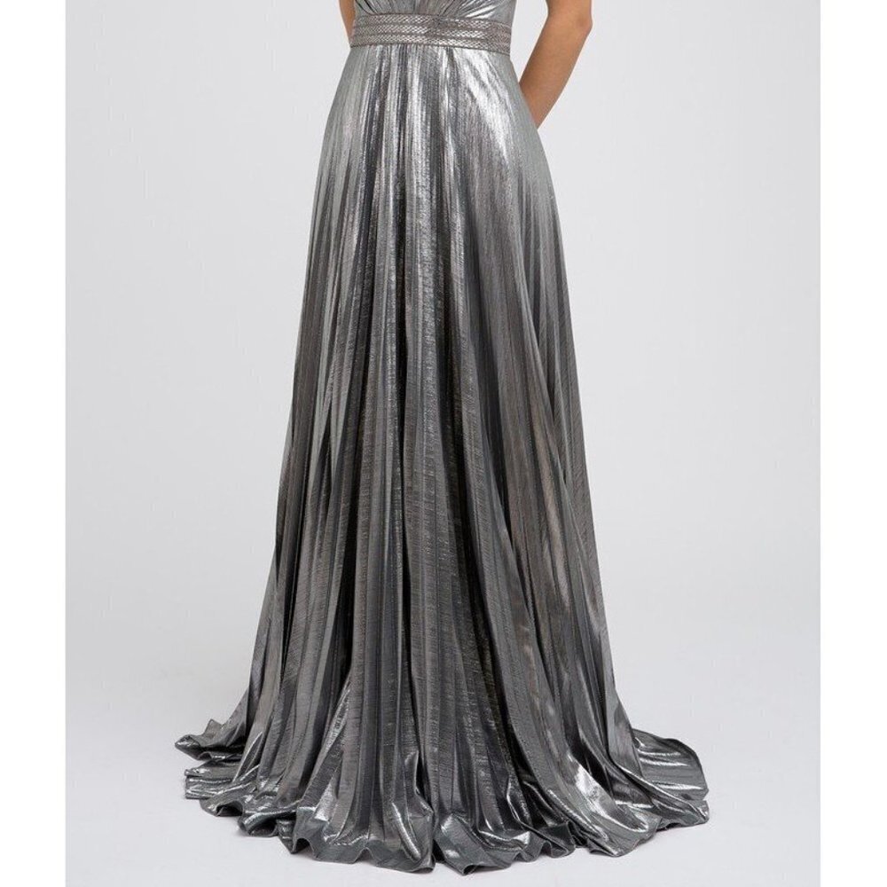 N/A Charcoal Silver Gray Evening Wedding Dress JT226 - Picture 9 of 10
